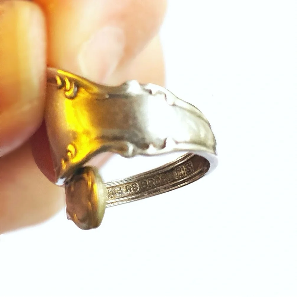 Vintage Silver Plated Spoon Ring Rogers Brothers Size 6 1/2